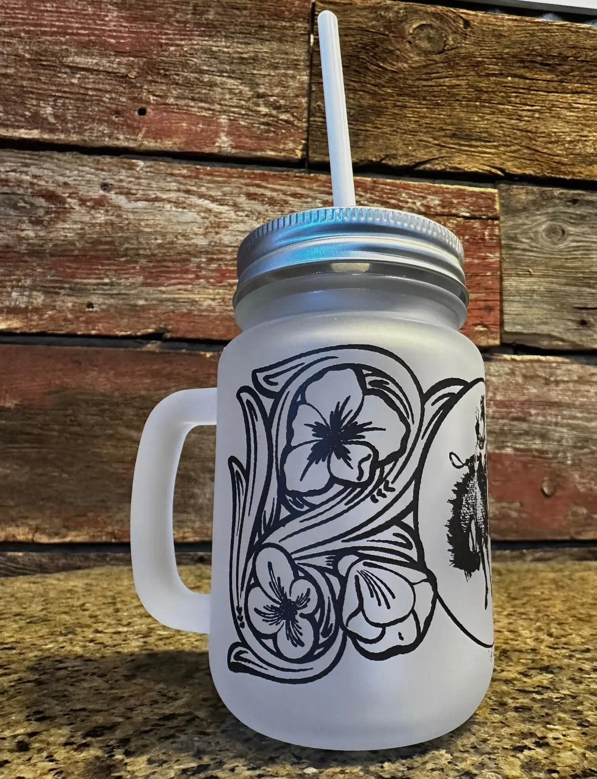 Ranch Bronc Mason Jar Cup