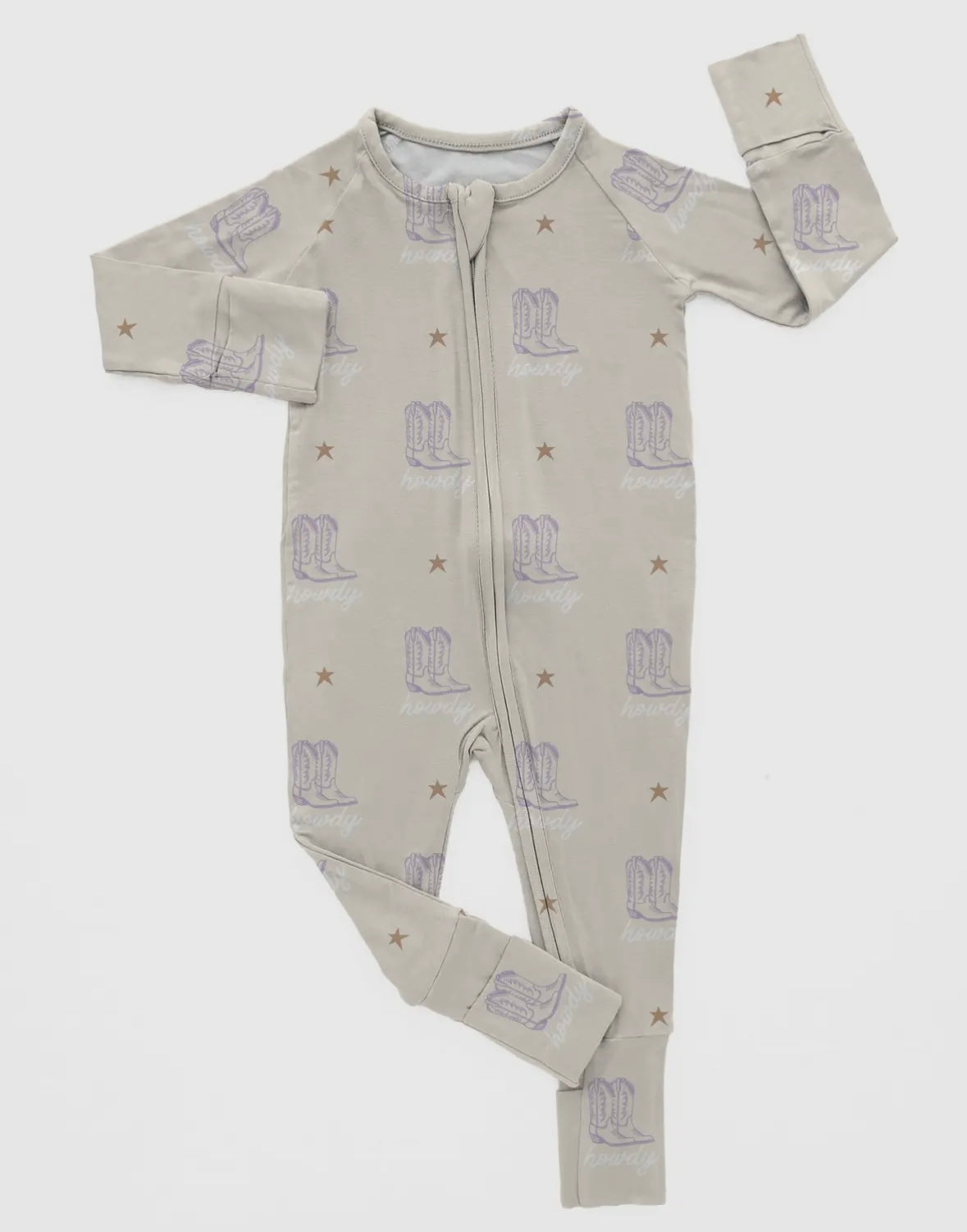 Purple Boots Bamboo Romper